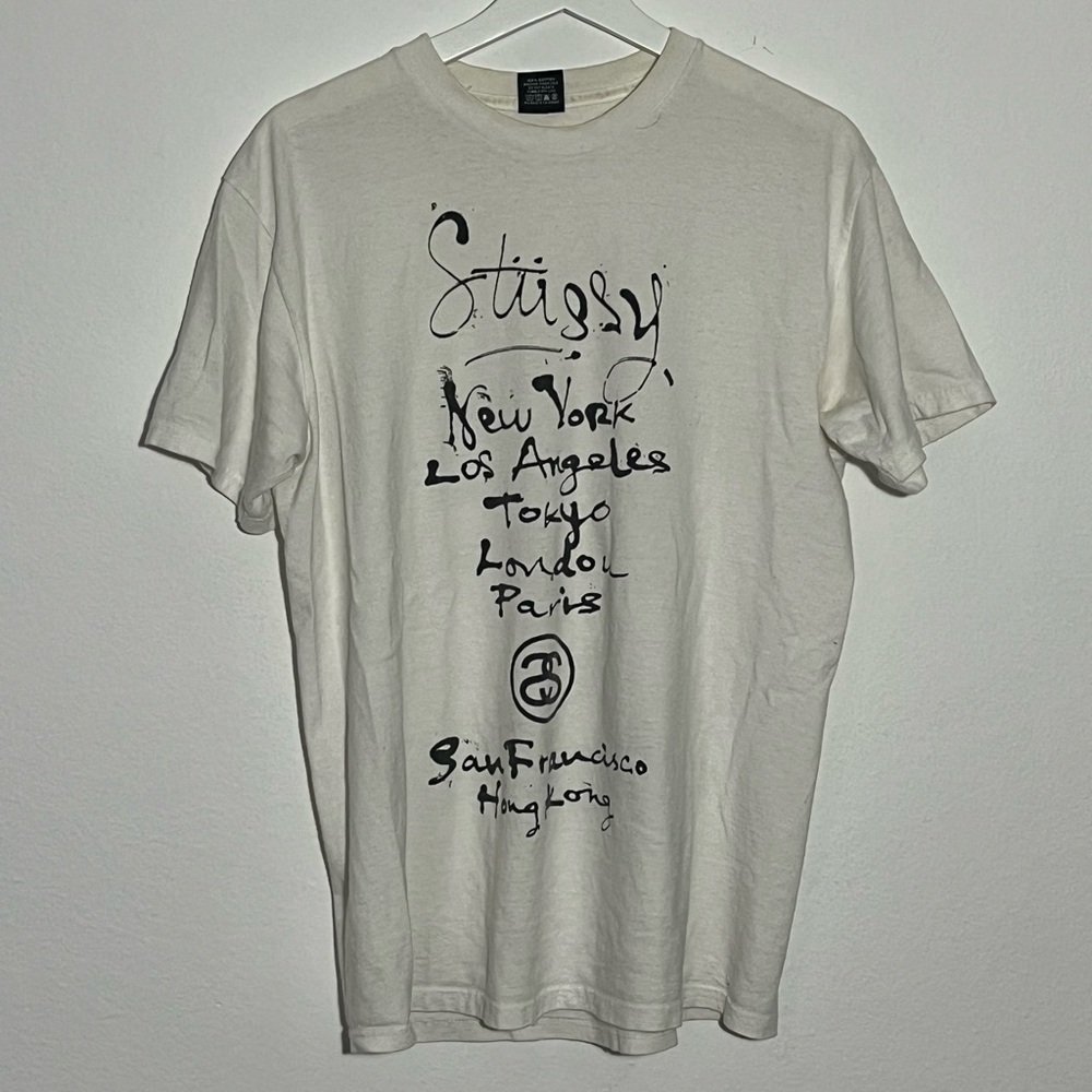 Stussy White Graphic Men's T-Shirt